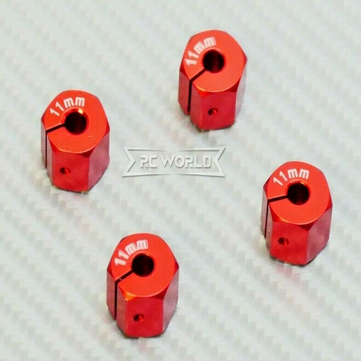 1/10 Anodized Aluminum 12MM WHEEL Spacer 12MM HUB -4 pcs- RED