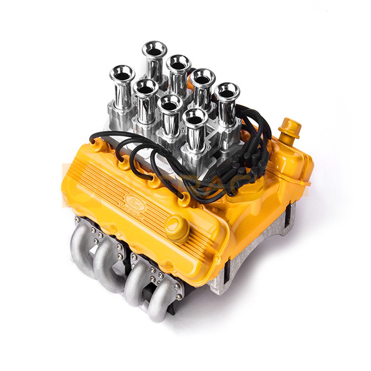 RC 1/10 ENGINE V8 STACKED Motor Cooling Fan Heat Sink -YELLOW-
