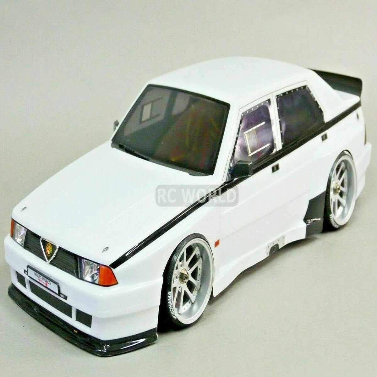 1/10 ALFA ROMEO 75 Turbo EVO Body Shell 190mm WHITE *FINISHED*
