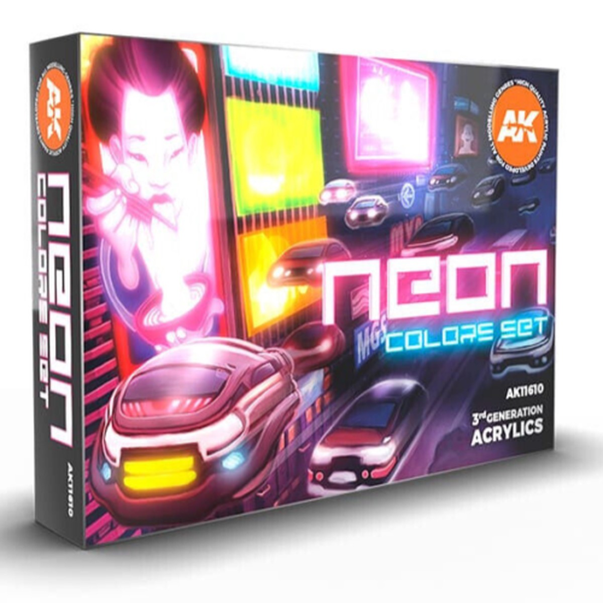 AK Interactive MODEL PAINT 3G NEON Color Set Acylics AK-11610