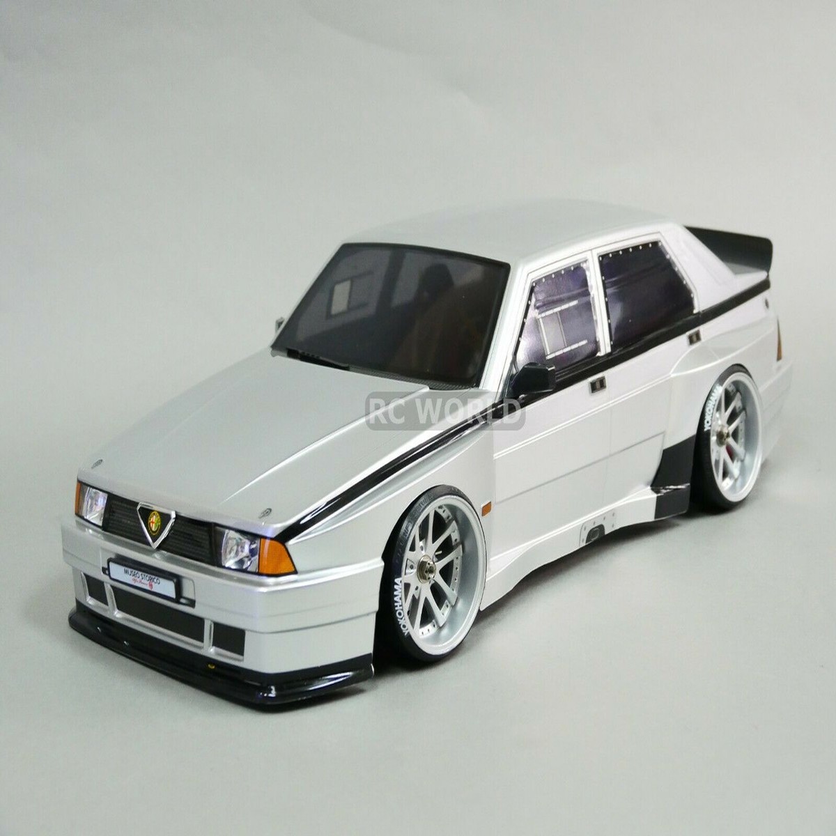 1/10 ALFA ROMEO 75 Turbo EVO Body Shell 190mm SILVER *FINISHED*