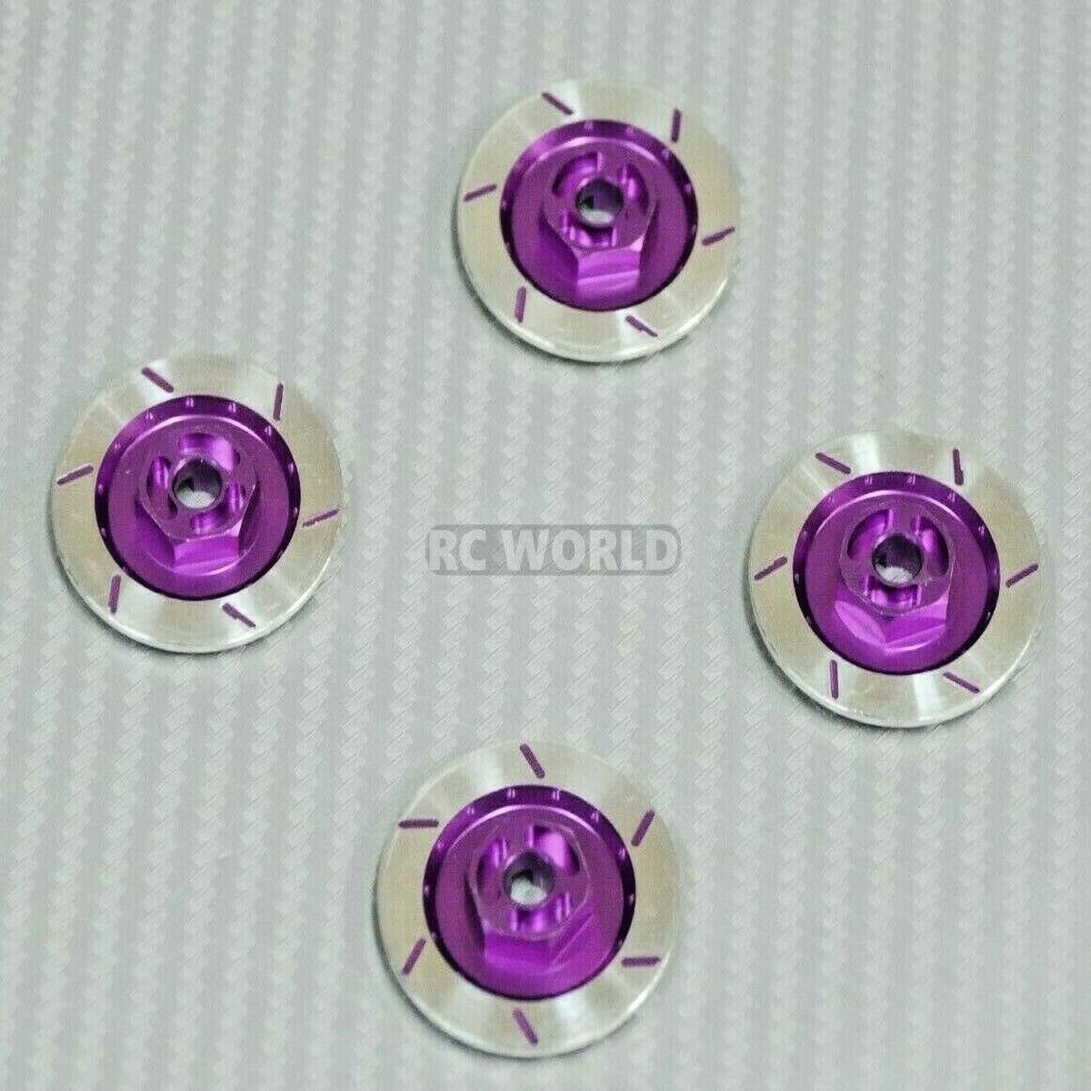 1/10 Aluminum SCALE DISK ROTORS Scale Accessories (4) Pcs Set - PURPLE