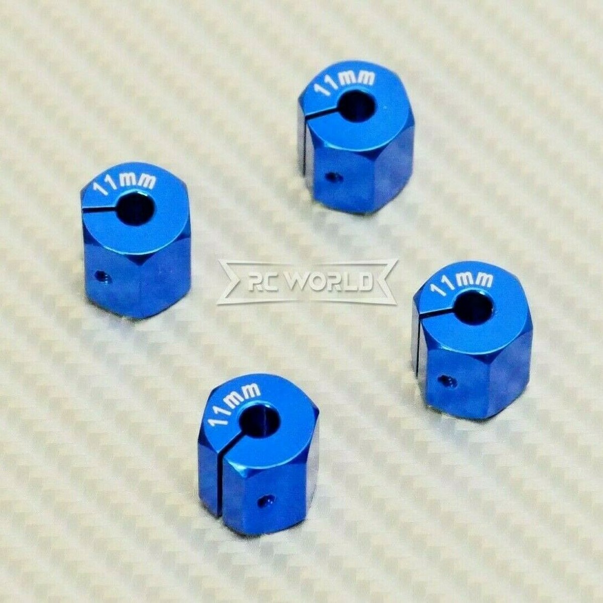 1/10 Anodized Aluminum 11MM WHEEL Spacer 12MM HUB -4 pcs- BLUE