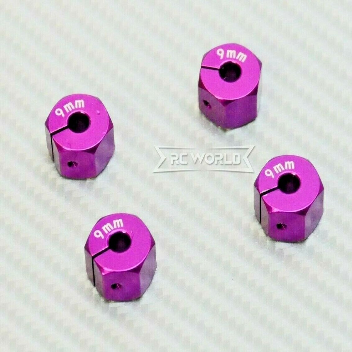 1/10 Anodized Aluminum 9MM WHEEL Spacer 12MM HUB -4 pcs- PURPLE
