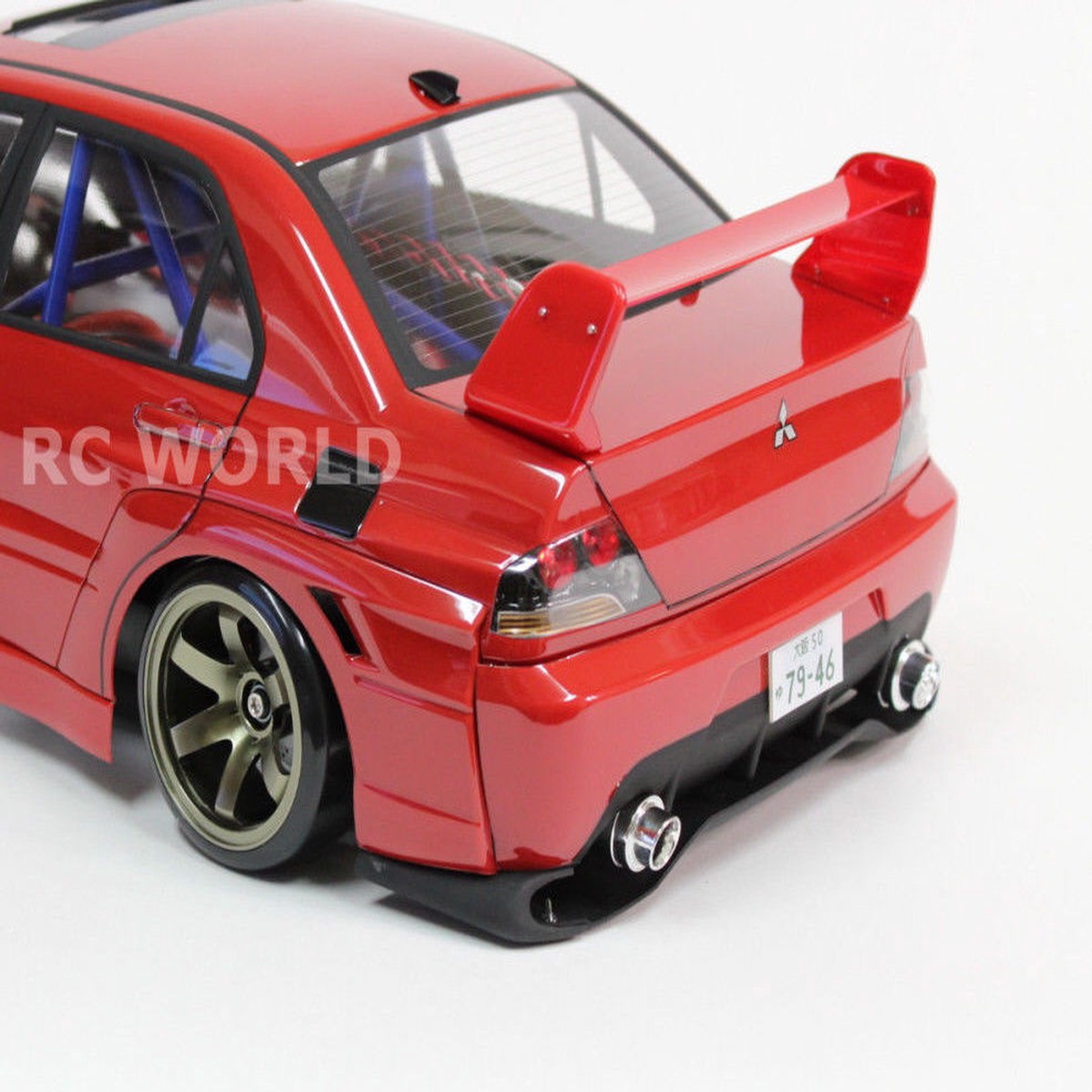 1/10 RC Car TWIN EXHAUST SET ROUND Scale Muffler For Body Shell CHROME