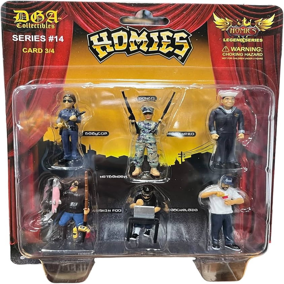 DGA 1/24 HOMIES SERIES 14 Low Rider FIGURES 6-Pack #20399 (3/4)