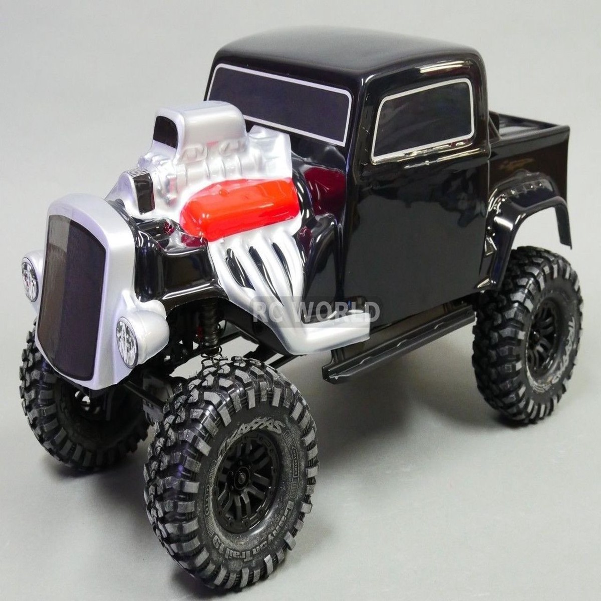 For Traxxas TRX-4 BODY SHELL 1/10 Monster HOT ROD WARRIOR -PAINTED- BLACK