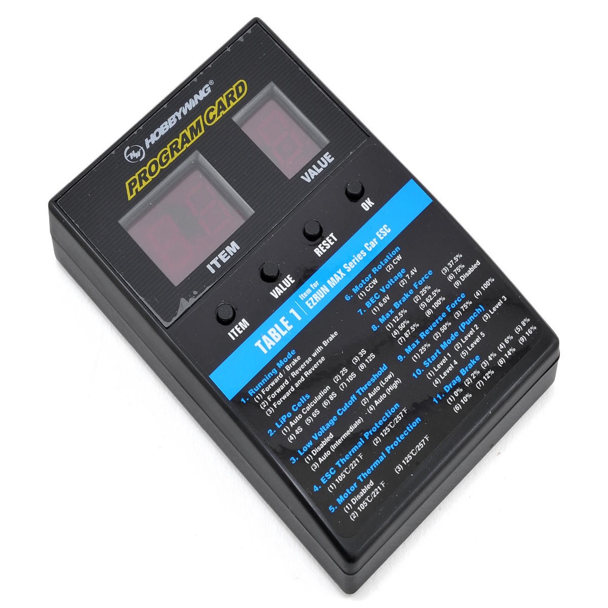 Hobbywing PROGRAM CARD w/ LED