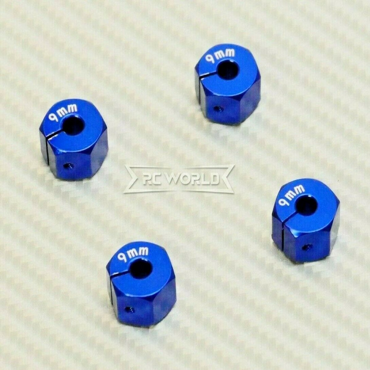 1/10 Anodized Aluminum 10MM WHEEL Spacer 12MM HUB -4 pcs- BLUE