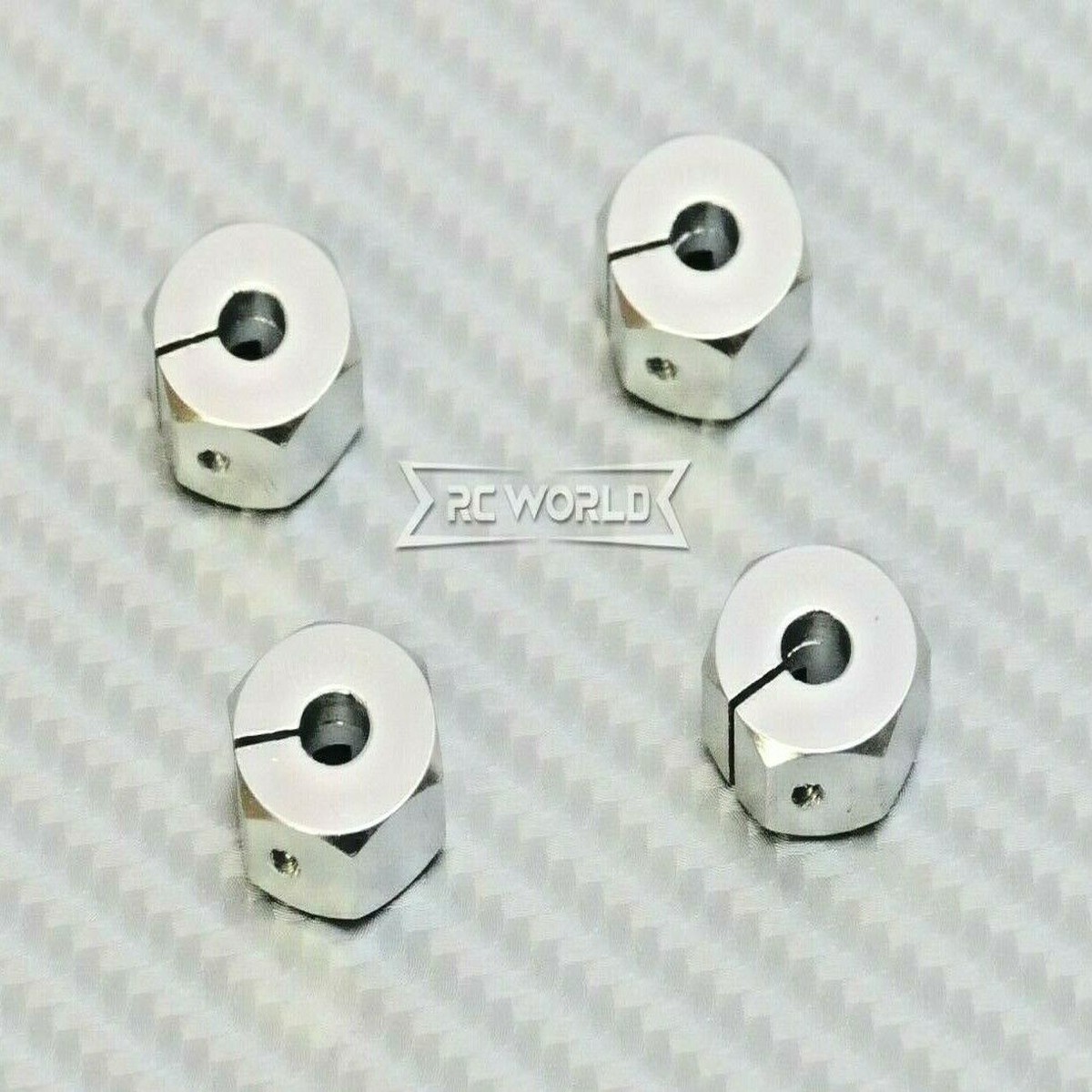 1/10 Anodized Aluminum 8MM WHEEL Spacer 12MM HUB -4 pcs- SILVER