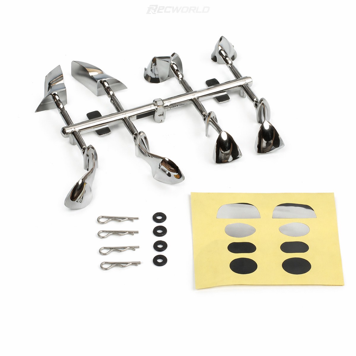 ABC 1/10 RC Car SIDE VIEW MIRRORS (4 SETS) -CHROME- #66201