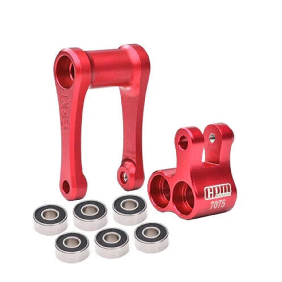 For 1/4 Losi Promoto Bike KNUCKLE & PULL ROD Metal Upgrade #MX030 -RED-