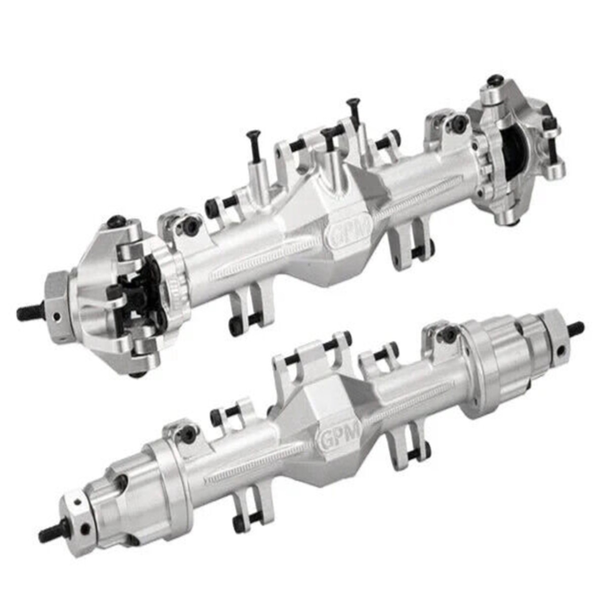 For Losi 1/18 Front + Rear METAL AXLES LMT Monster Truck #LMTM1213KIT *SILVER*