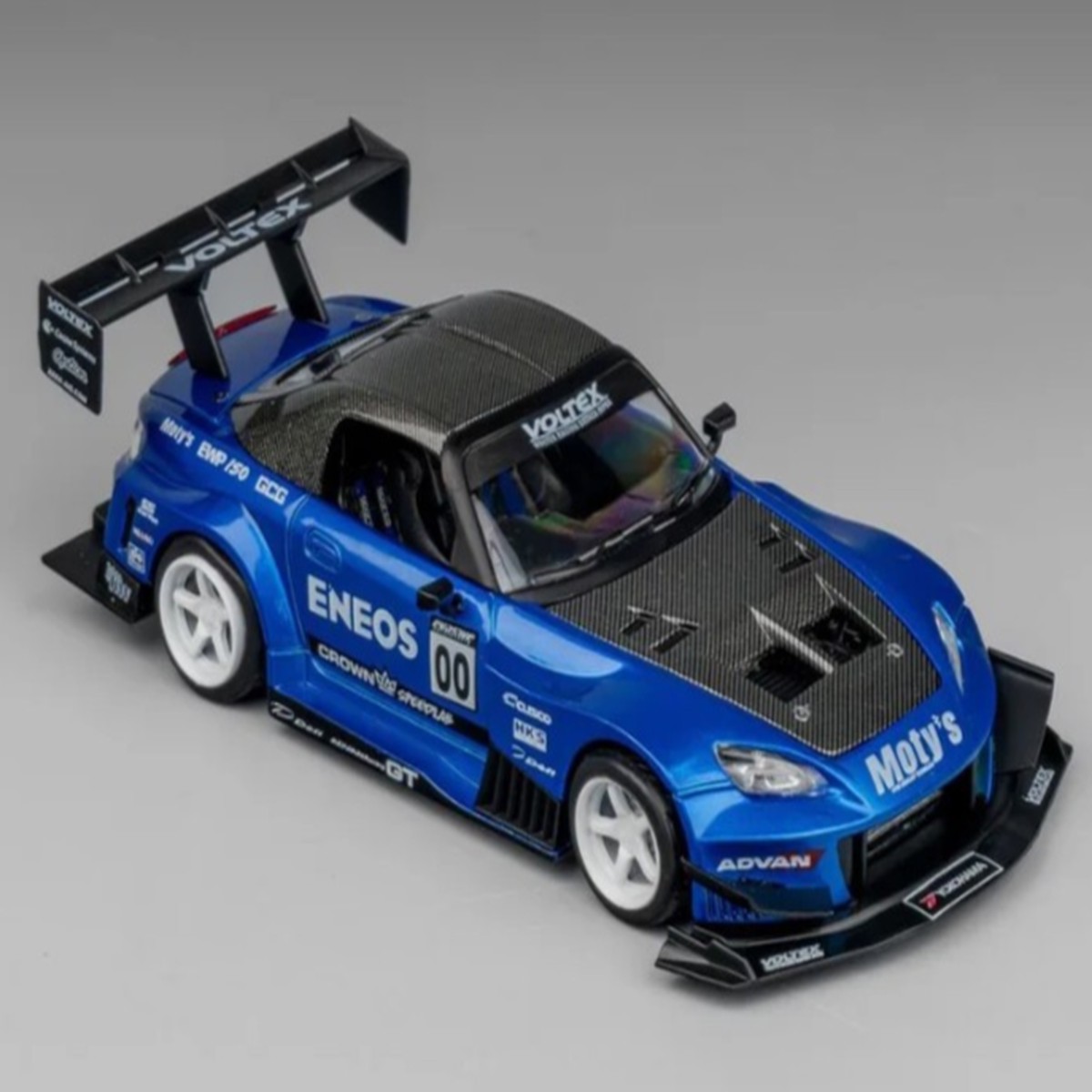 MT 1/64 HONDA S2000 Race w/Interior/Engine/Parts Die Cast Model Car -BLUE-