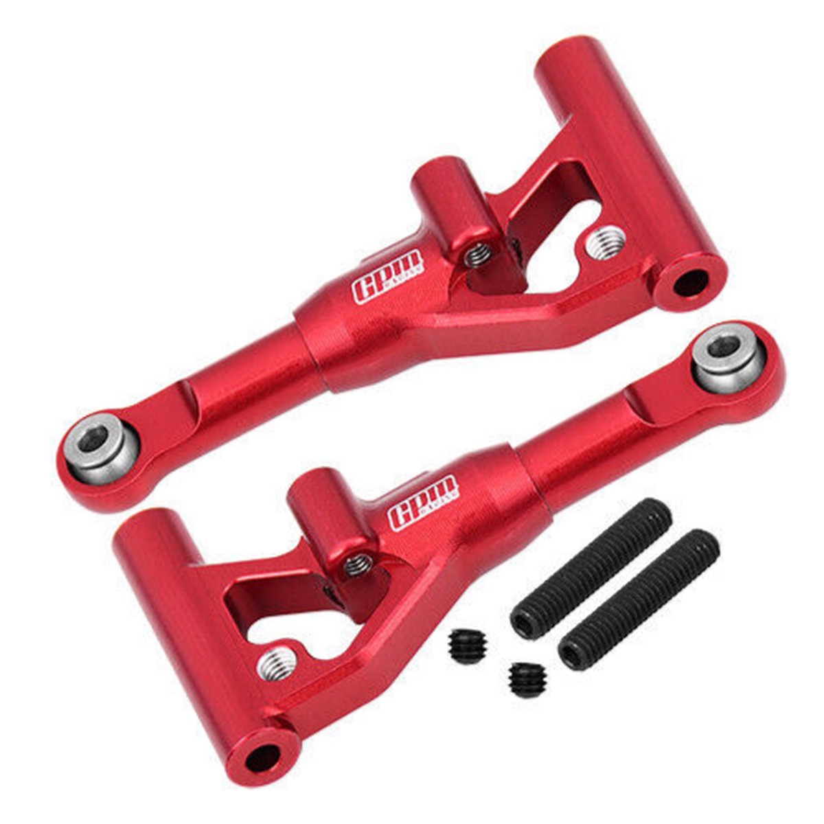 For Traxxas 1/10 4-TEC FRONT LOWER SUSPENSION ARMS For RWD TFM055 -RED-
