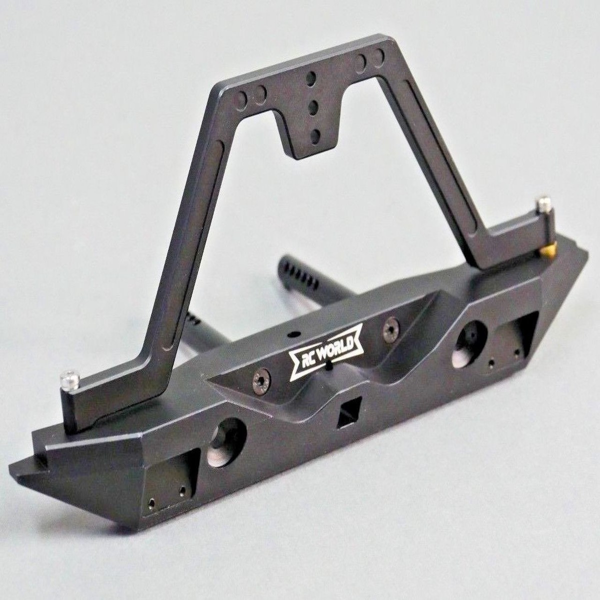 For Traxxas TRX-4 REAR METAL Bumper SWING ARM Spare Holder W/ LED -BLACK-