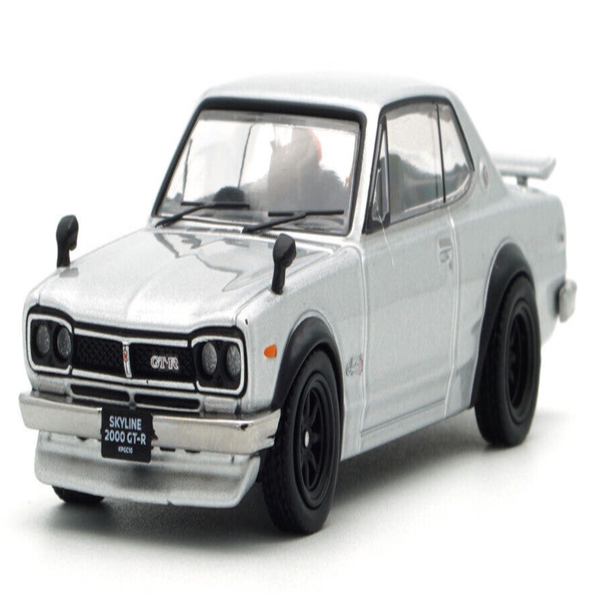 Inno 1/64 NISSAN SKYLINE 2000 GT-R KPGC10 Expo Die cast Model Car -SILVER-