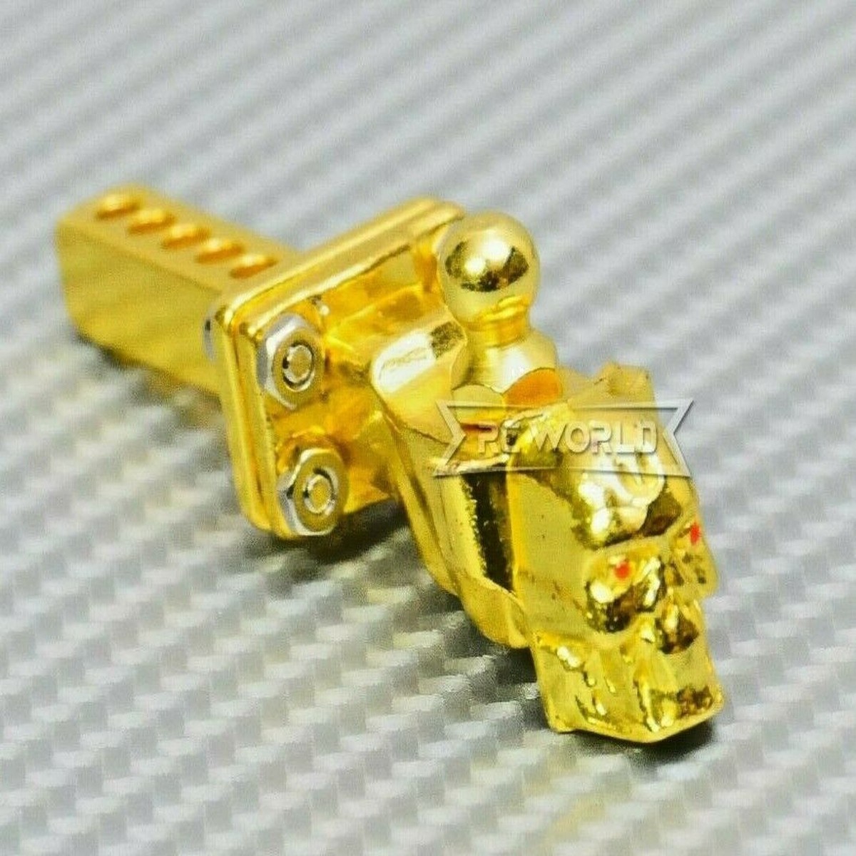 RC 1/10 Scale Accessories All Metal TOW HITCH Ball Mount SKULL Gold