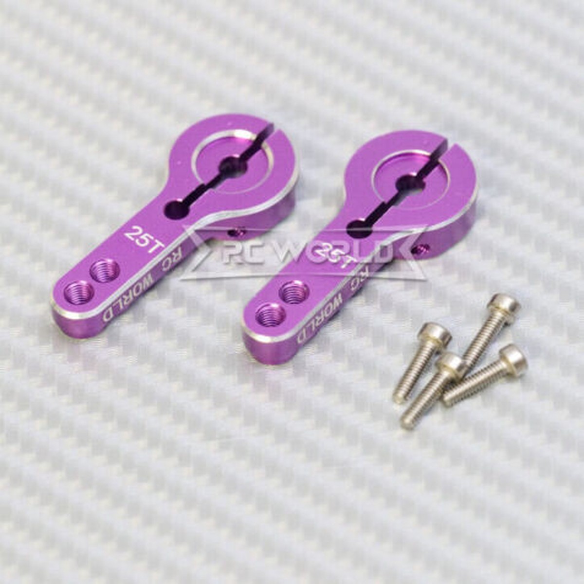 RC Servo HORN 25T Aluminum Heavy Duty (2 HORNS) - PURPLE