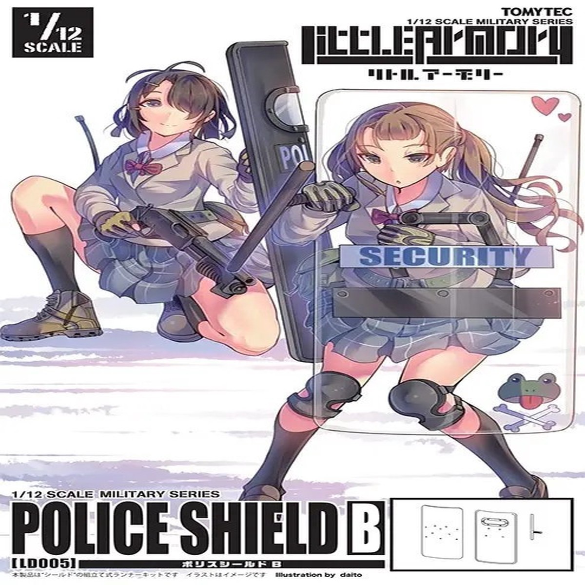 TomyTec Little Armory 1/12 POLICE SHIELD B Model Kit LD005