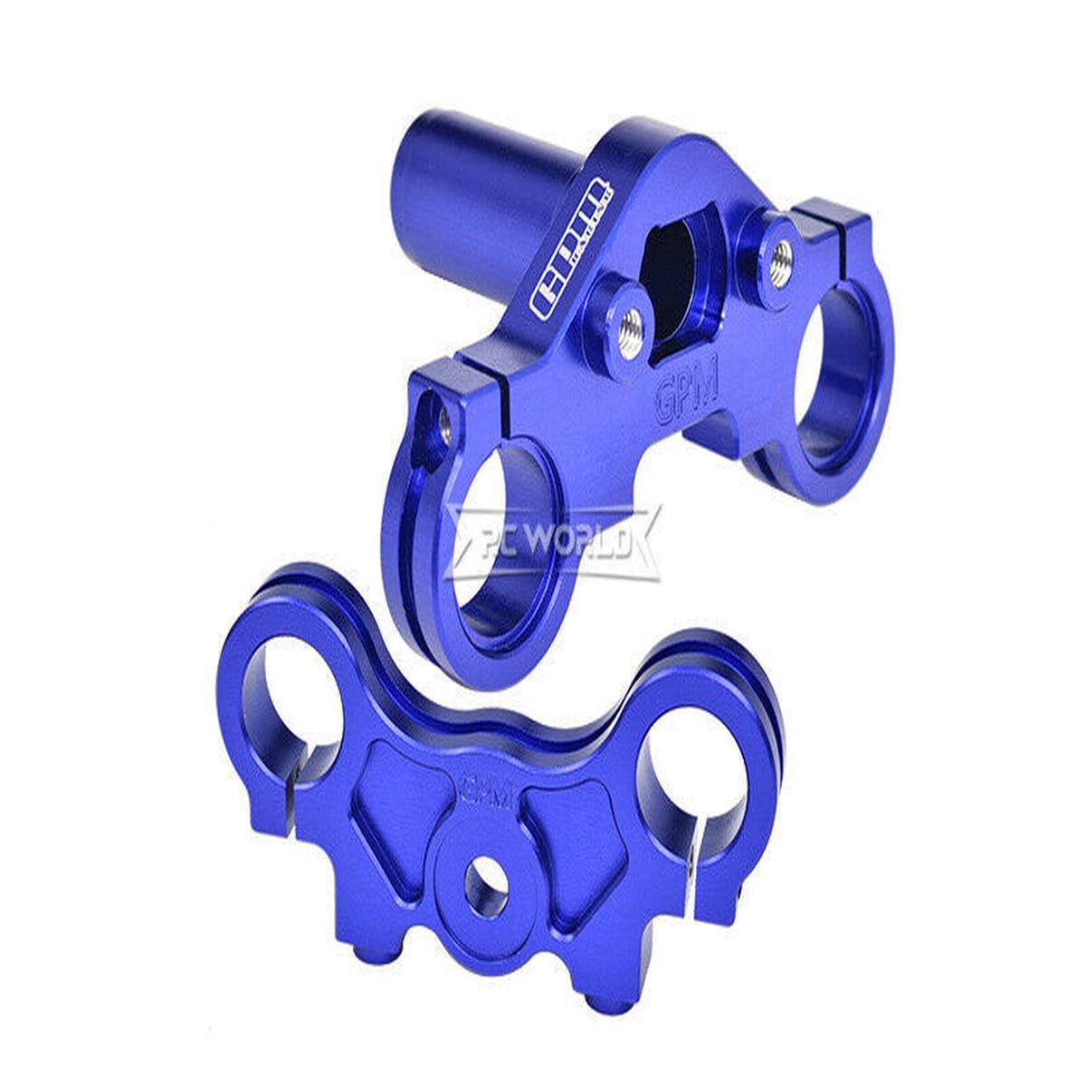 For 1/4 Losi Promoto Bike Front FORKS CLAMPS SET Metal Upgrade #MX028 -BLUE -