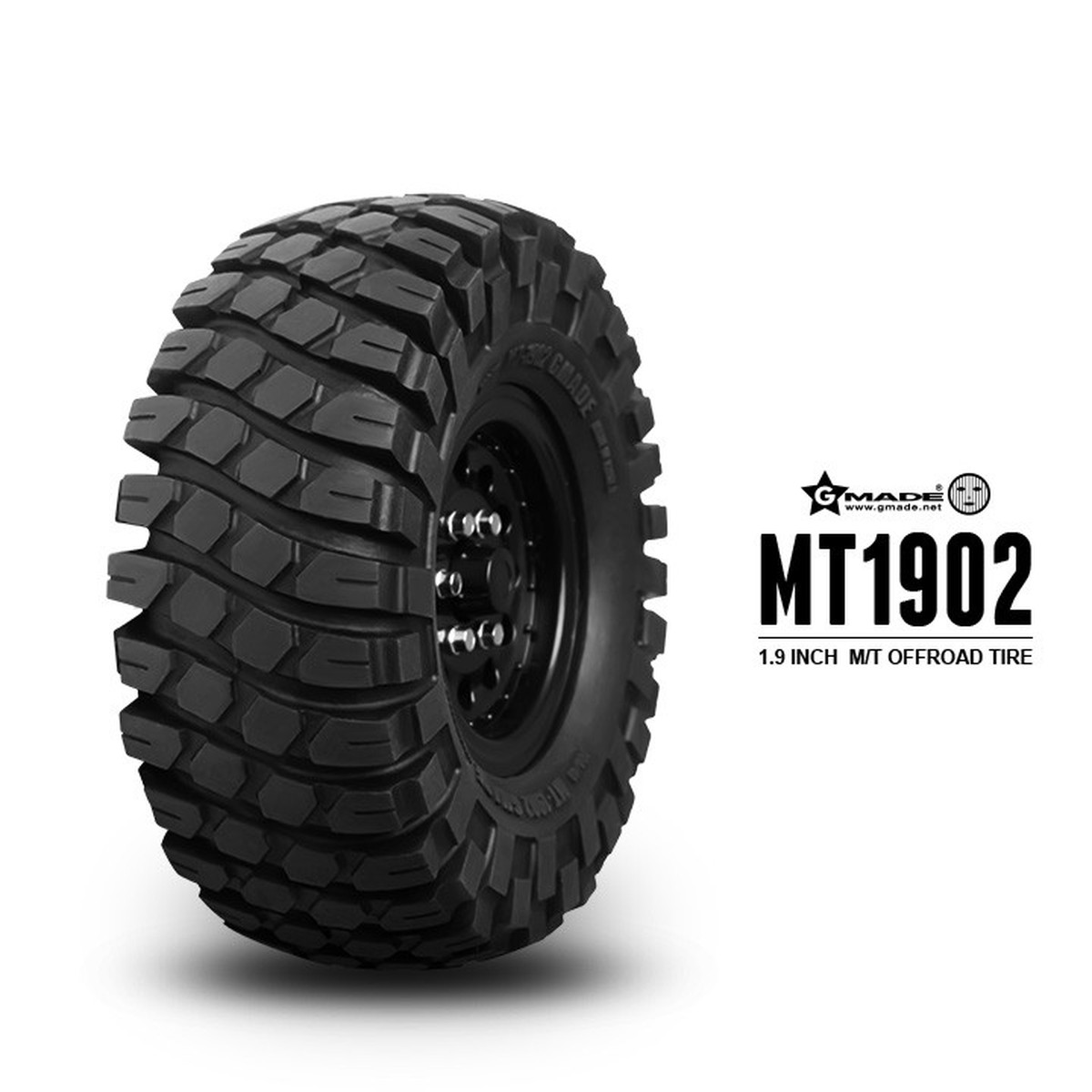 Gmade 1.9 TRUCK TIRE 108MM MT 1902 Off-road Tires (2) #gm70244