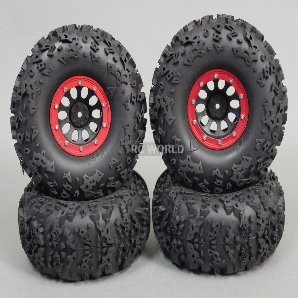 RC Truck Rims 2.2 Beadlock Wheels -Set Of 4- RED