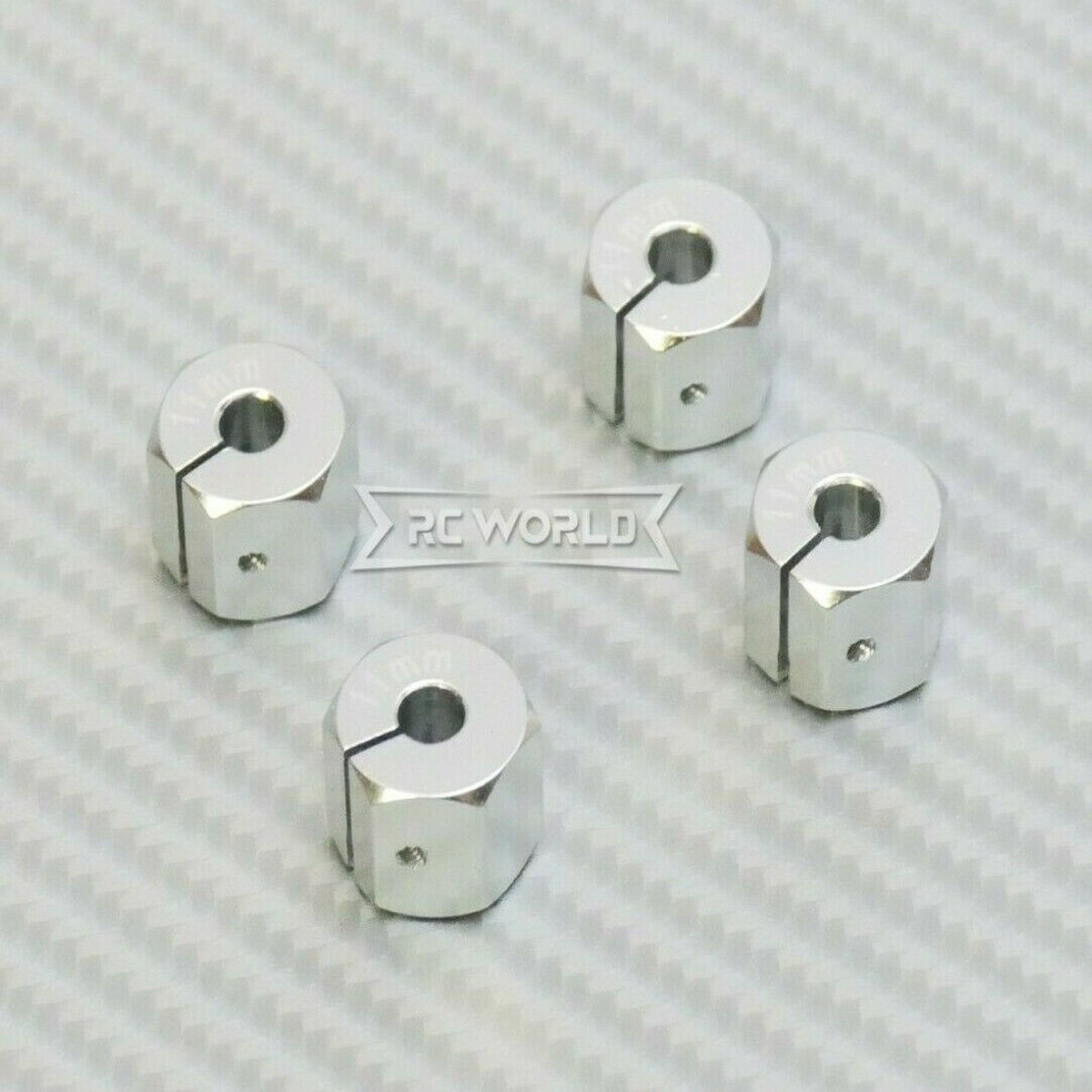 1/10 Anodized Aluminum 12MM WHEEL Spacer 12MM HUB -4 pcs- SILVER