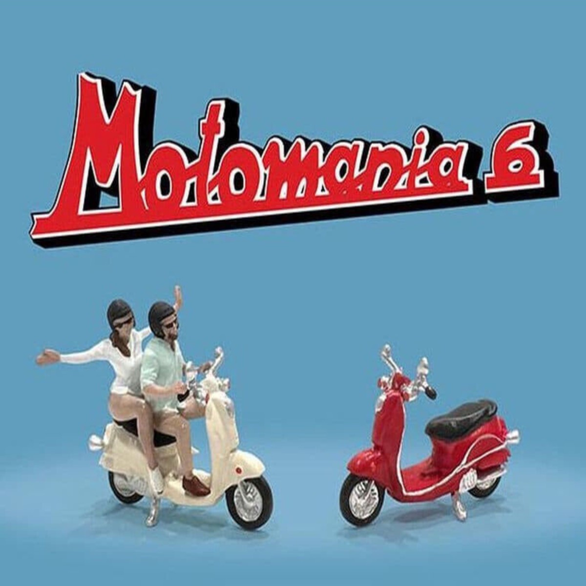 American Diorama 1/64 MOTOMANIA 6 Vespa Bikes Die Cast