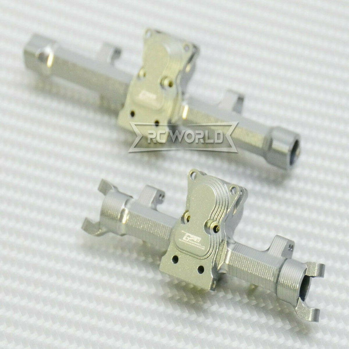 GPM 1/24 Axial SCX24 Upgrade Metal AXLE HOUSING Front + Rear GUN METAL
