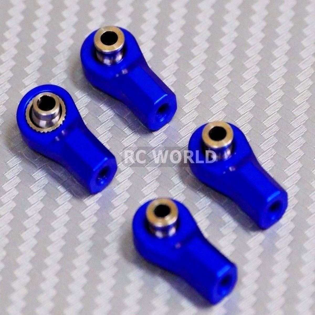 M3 METAL ROD ENDS For Aluminum Link Ends BLUE (4PCS)