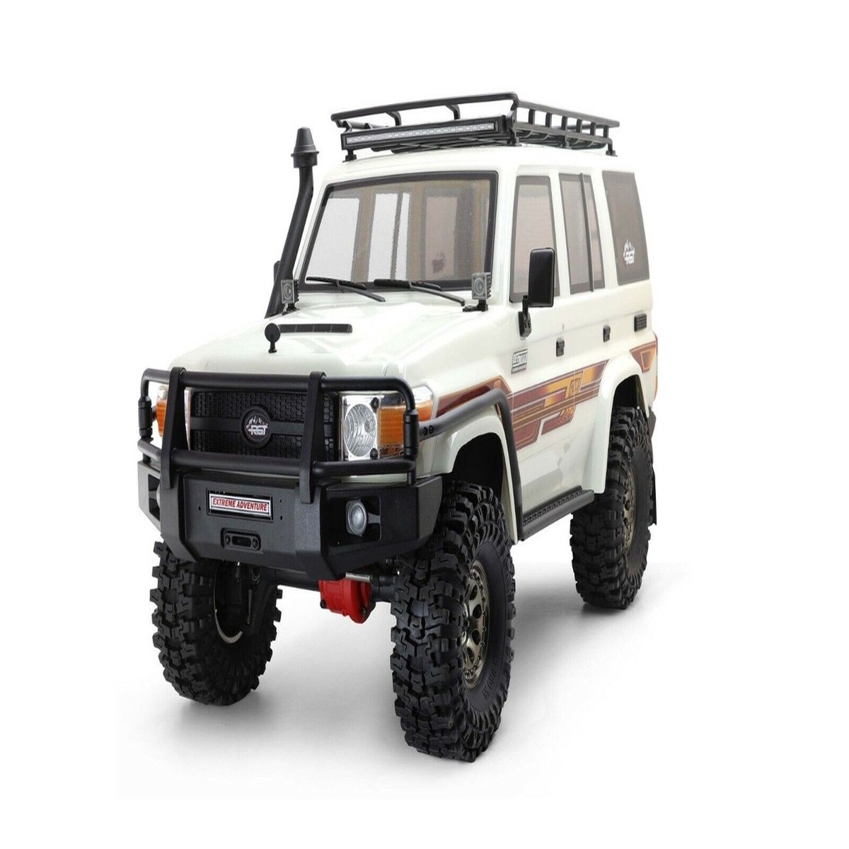 RC 1/10 Truck TOYOTA LAND CRUISER LC76 2-Speed w/ LED - WHITE -RTR-