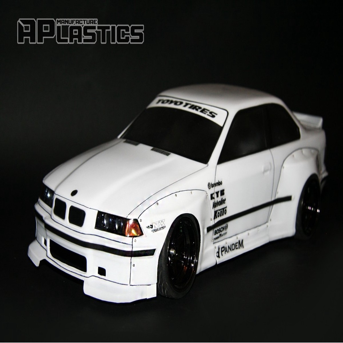 1/10 Body Shell BMW E36 M3 W/ Wide Body Kit 200mm *Clear*