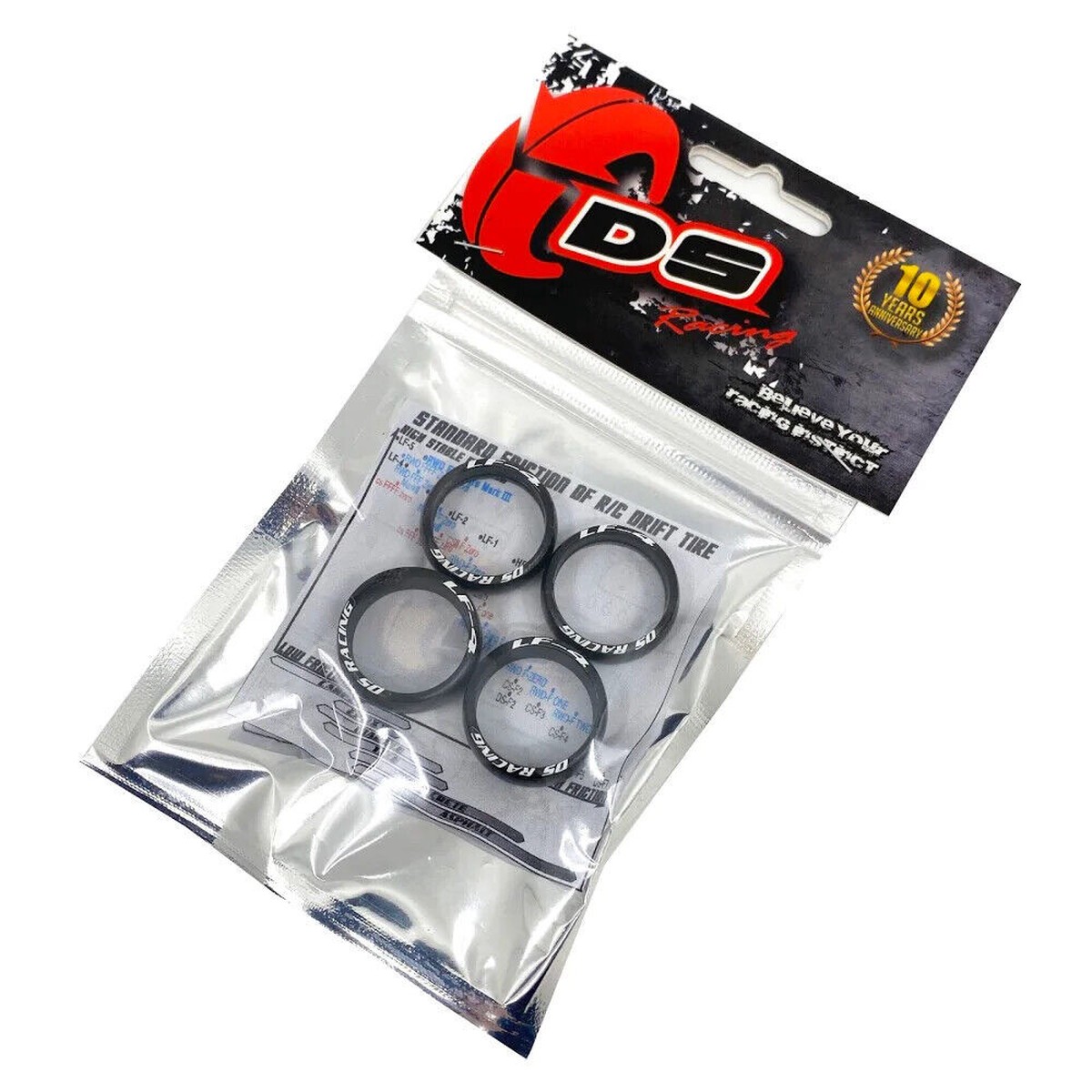 DS Racing Mini 1/24 DRIFT TIRE Stagger Narrow + Wide w/ Text (4PCS) MI22-LF4S