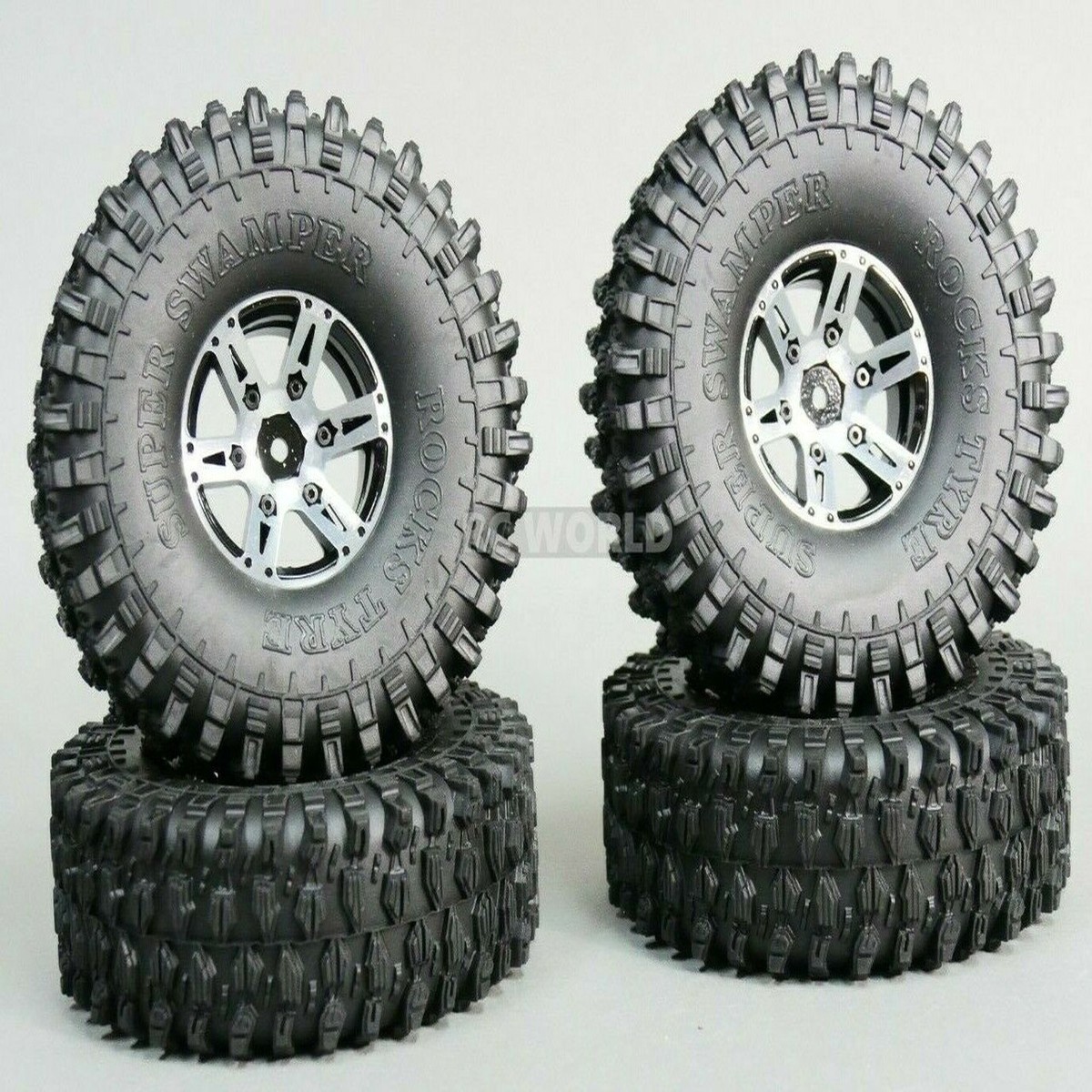 RC 1/10 Truck METAL Wheels 1.9 Beadlock W/ 120mm Tires -Assembled- (4pcs)