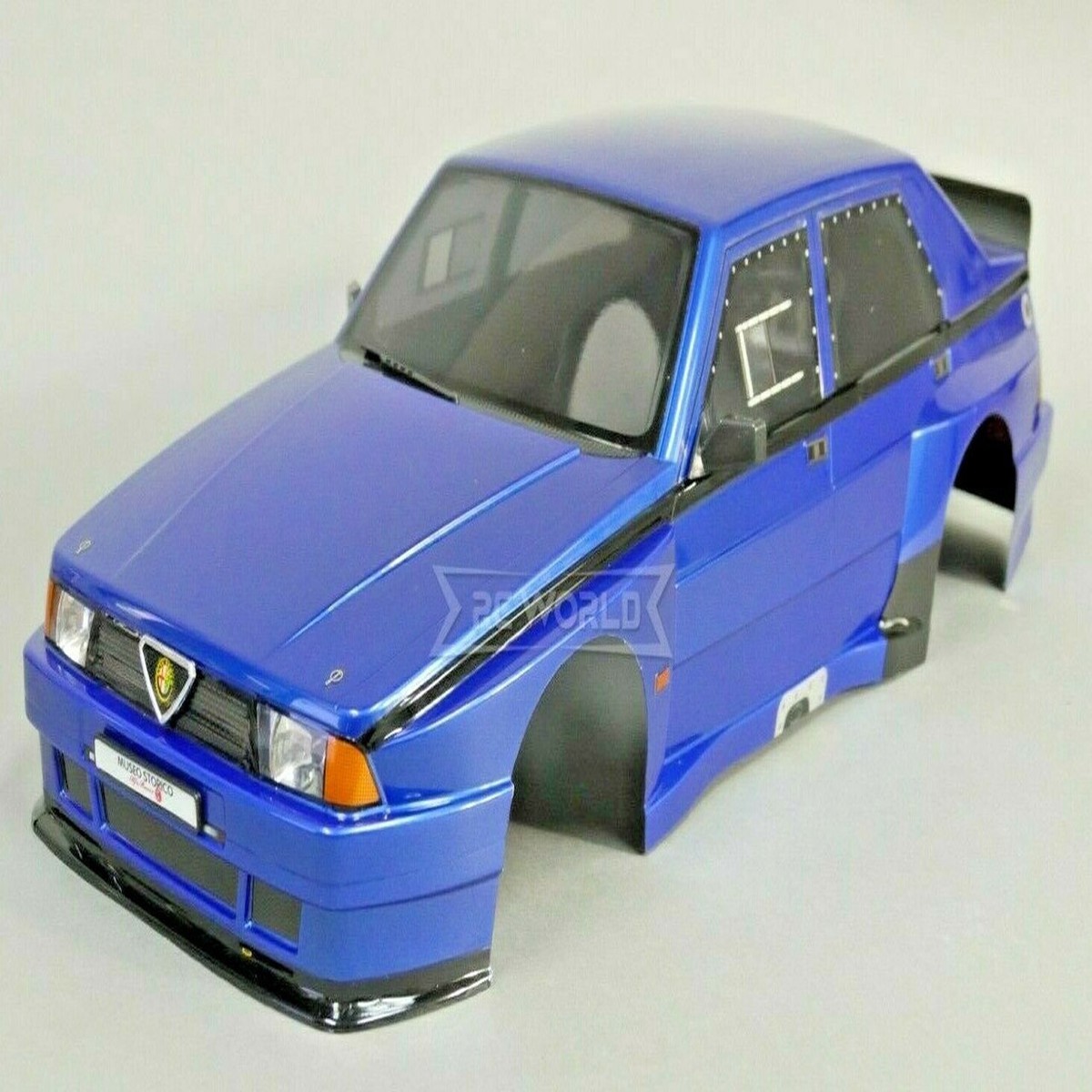 1/10 RC Car BODY Shell ALFA ROMEO 75 TURBO EVO 190mm BLUE *FINISHED* #48483