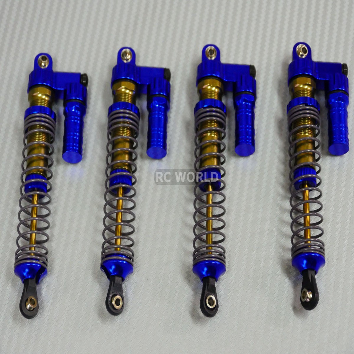 Axial SCX10 Jeep Honcho METAL PiggyBack SUSPENSION SHOCKS 120 MM BLUE/ GOLD 4 pcs