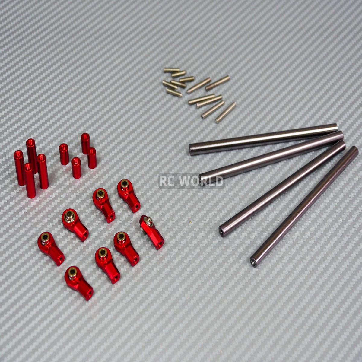 For Axial SCX10 Aluminum METAL RODS Trailing Arms Links 105-130mm SET GUN METAL