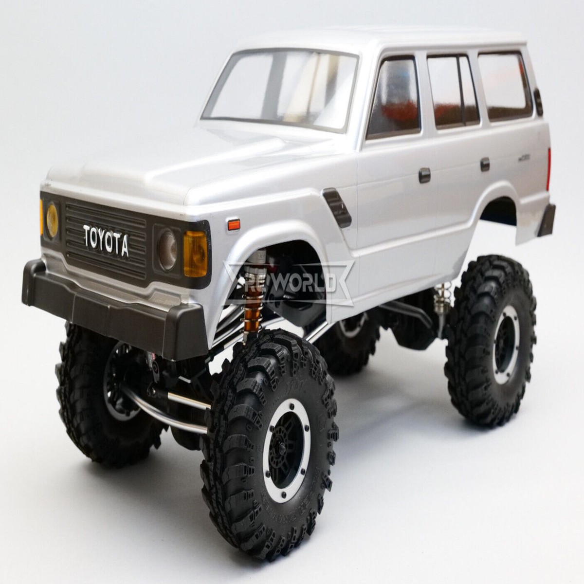 RC 1/10 TOYOTA LAND CRUISER FJ60 W/ LED Lights 4X4 *RTR* -SILVER-