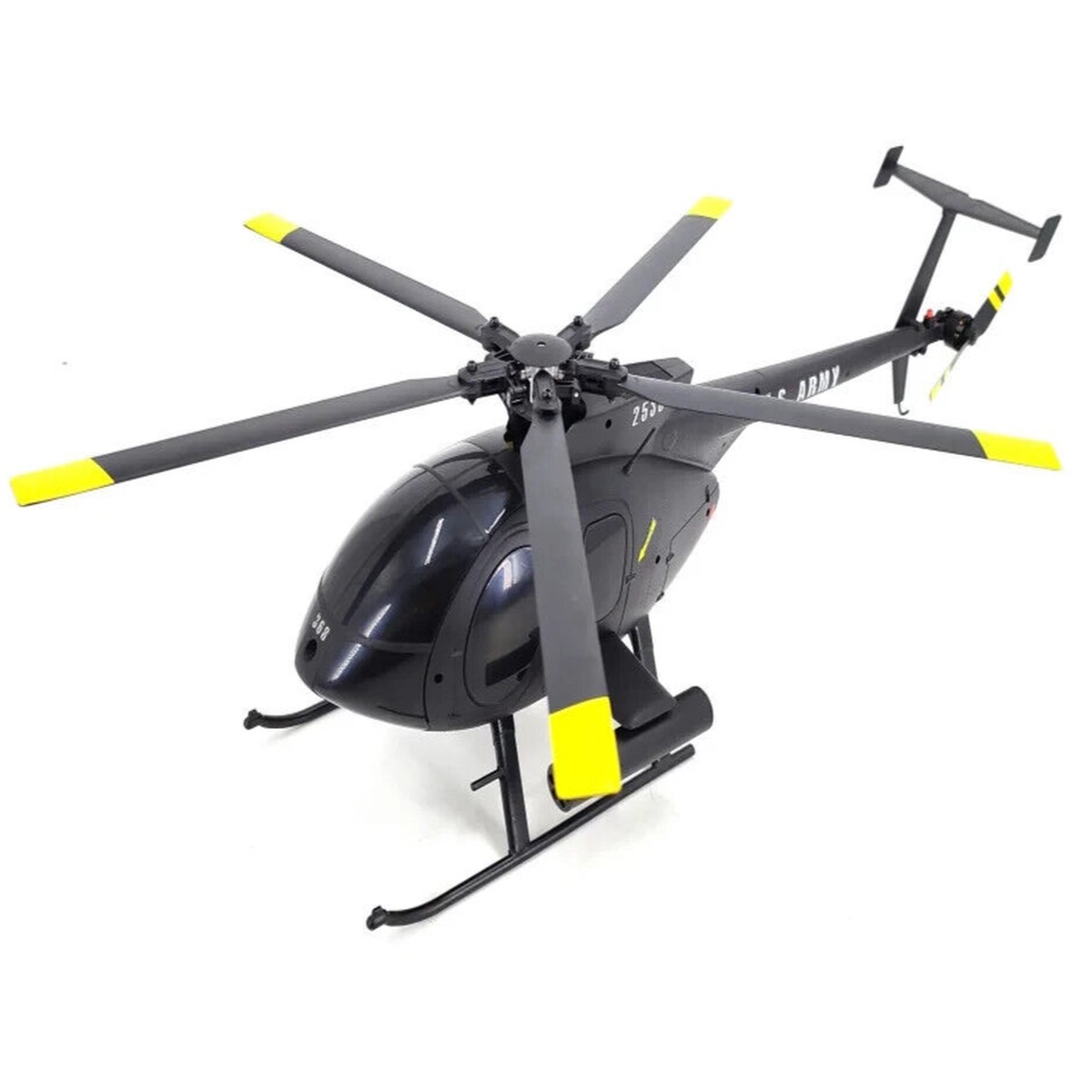 RC HELICOPTER 5 Blade HUGHES MD500 W/ Gyro 6CH 2.4ghz-RTF-*BLACK*