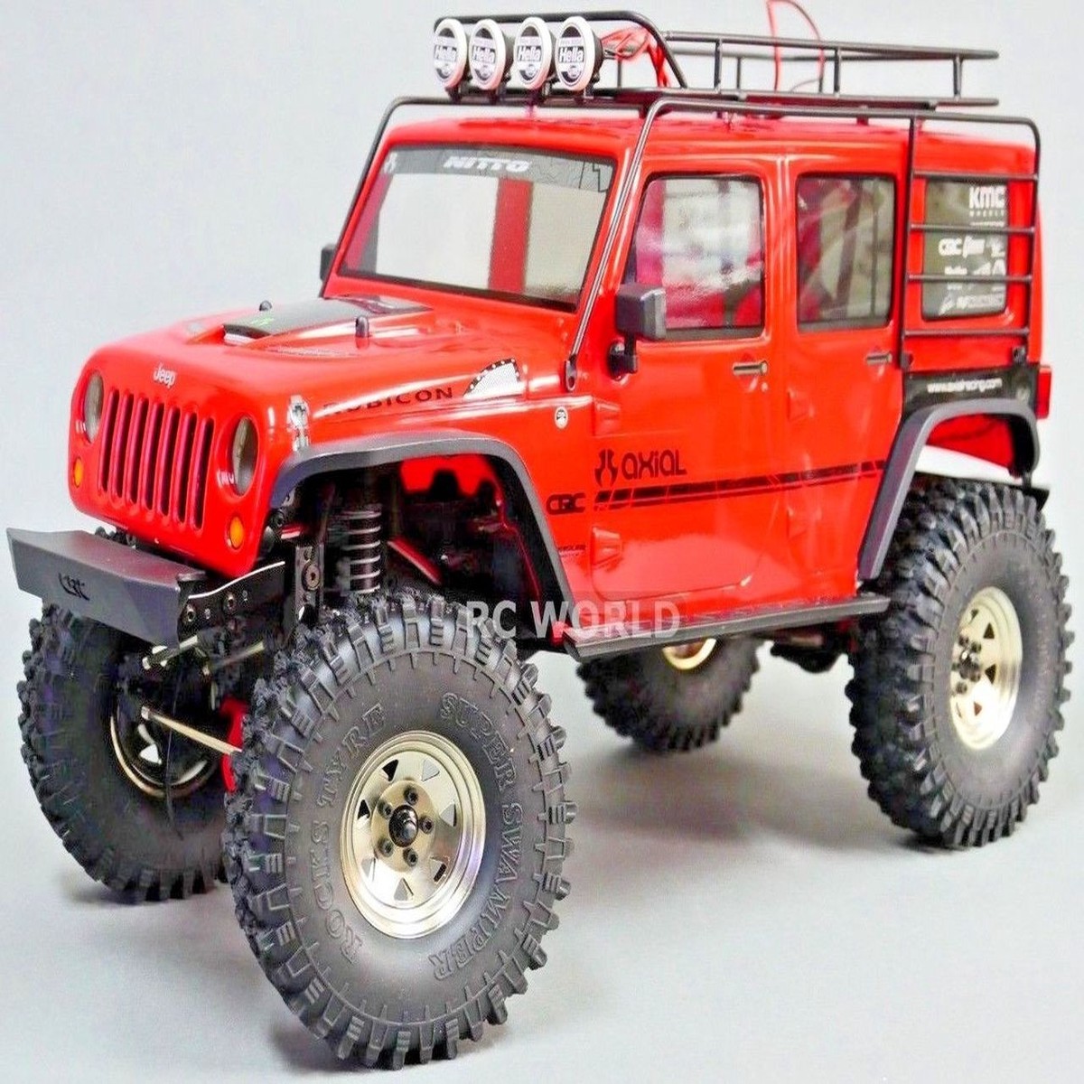 Axial JEEP WRANGLER 1.9 STEEL STAMPED Beadlock Wheels W/ 120MM Tires -SILVER-