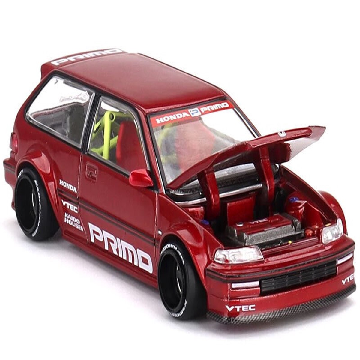 Mini GT KAIDO 1/64 HONDA CIVIC EF Die Cast Model -RED-