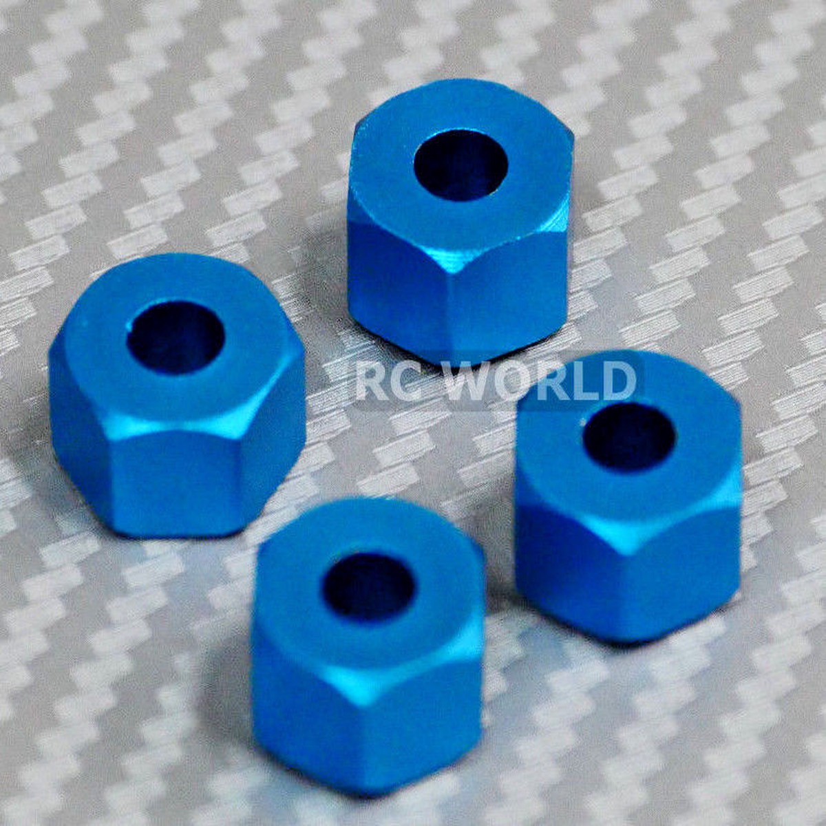 RC 1/10 Scale Anodized Aluminum 7MM WHEEL 12MM HUB Spacer -4 pcs- BLUE