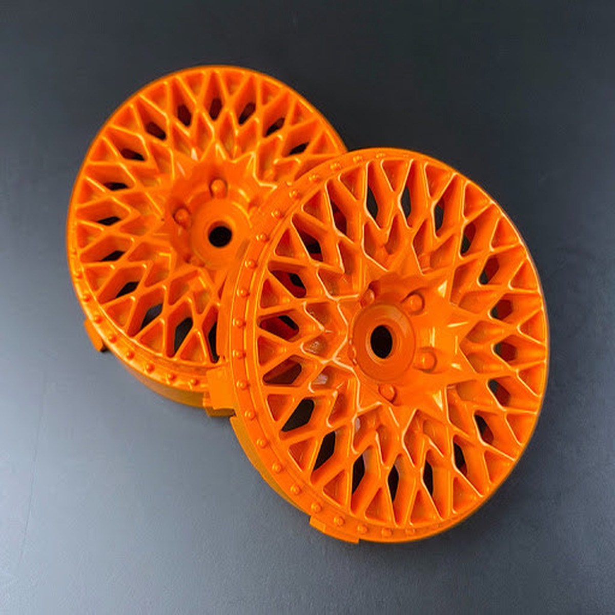Tetsujin GRANSEEKER Car Wheels INSERTS Disk Adjustable Offset - MANDARIN Alert - (4 pcs ) TT-7141