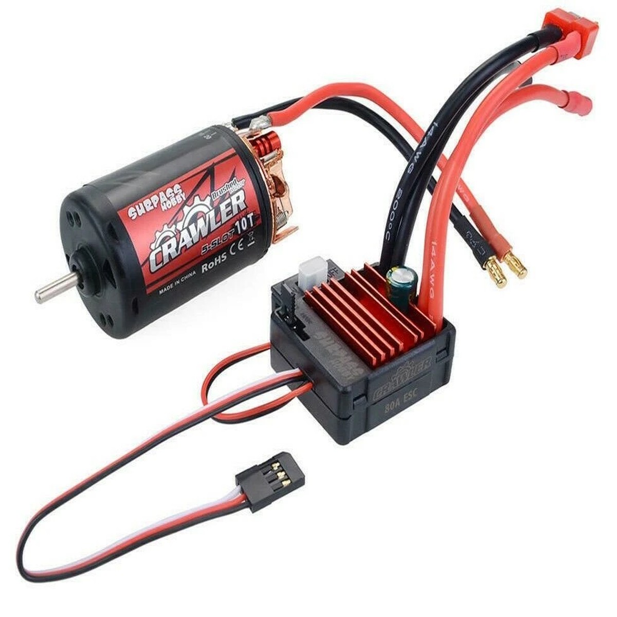 1/10 RC 550 Motor + ESC Package Waterproof 80A For Trucks 12T 5 Pole