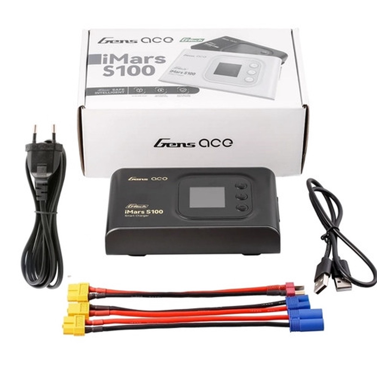 Gens Ace IMars S100 G-Tech Smart AC Balance Battery Charger 1-6S Lipo/Li-ion/LiHV/LiFe 4-18S NIMH 10A/100W (Black)