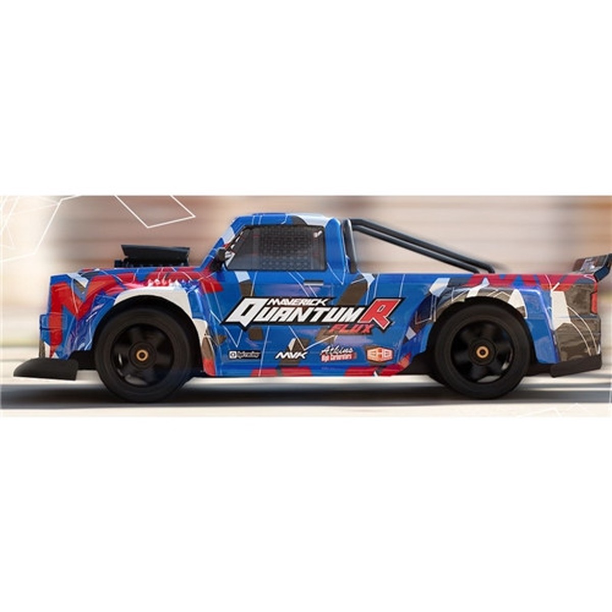 Maverick 1/8 EP RS Maverick QuantumR FLUX 1/8 4WD Brushless Street Truck Blue/Red Special!