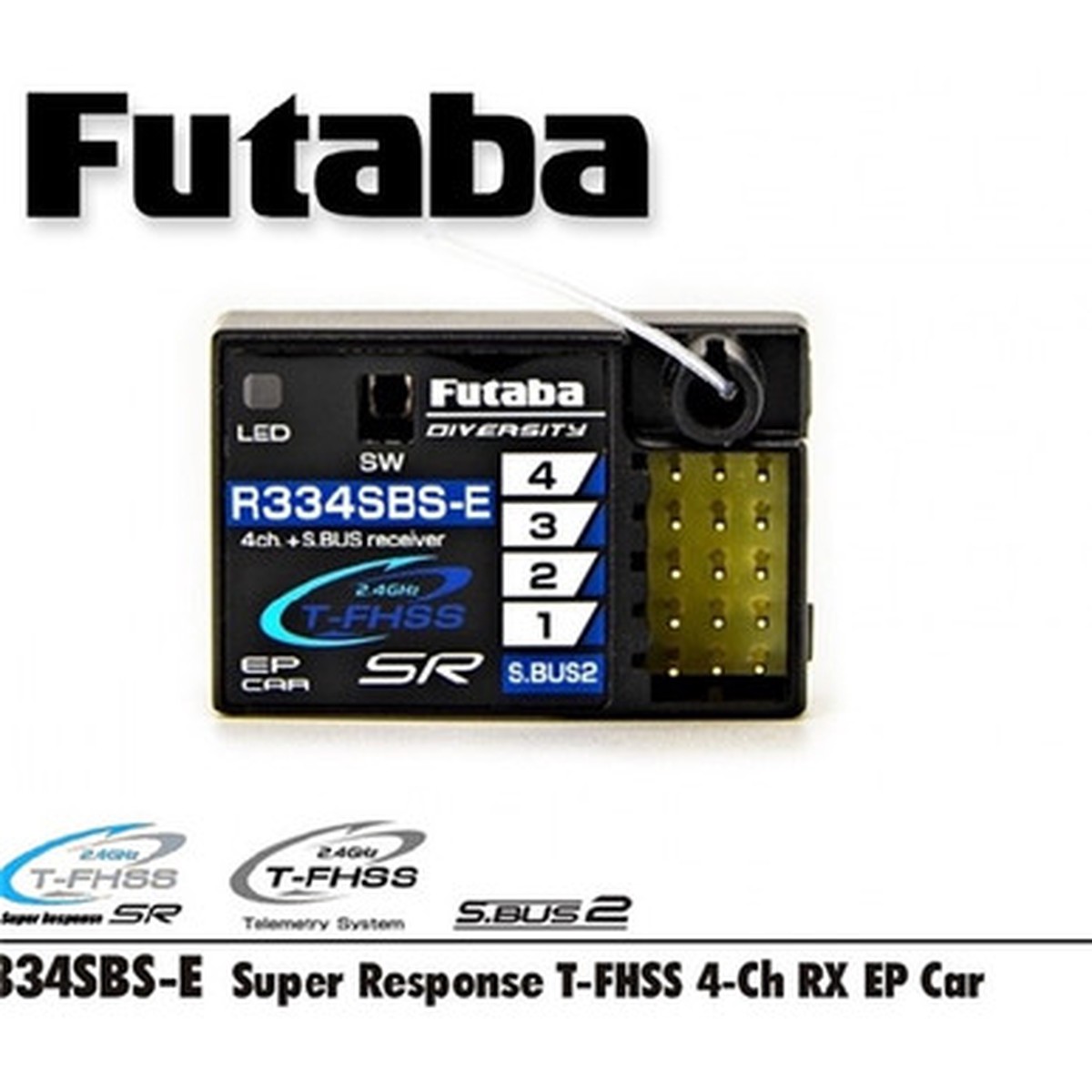RX R334SBS-E 4CH 2.4GHZ T-FHSS SR FOR 7PX