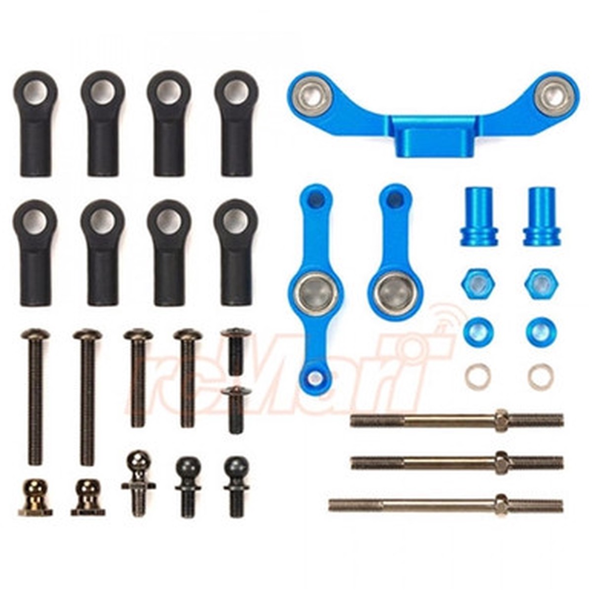 TAMIYA TT02 TYPE-S ALUMINUM LONG TIE-ROD STEERING SET BLUE
