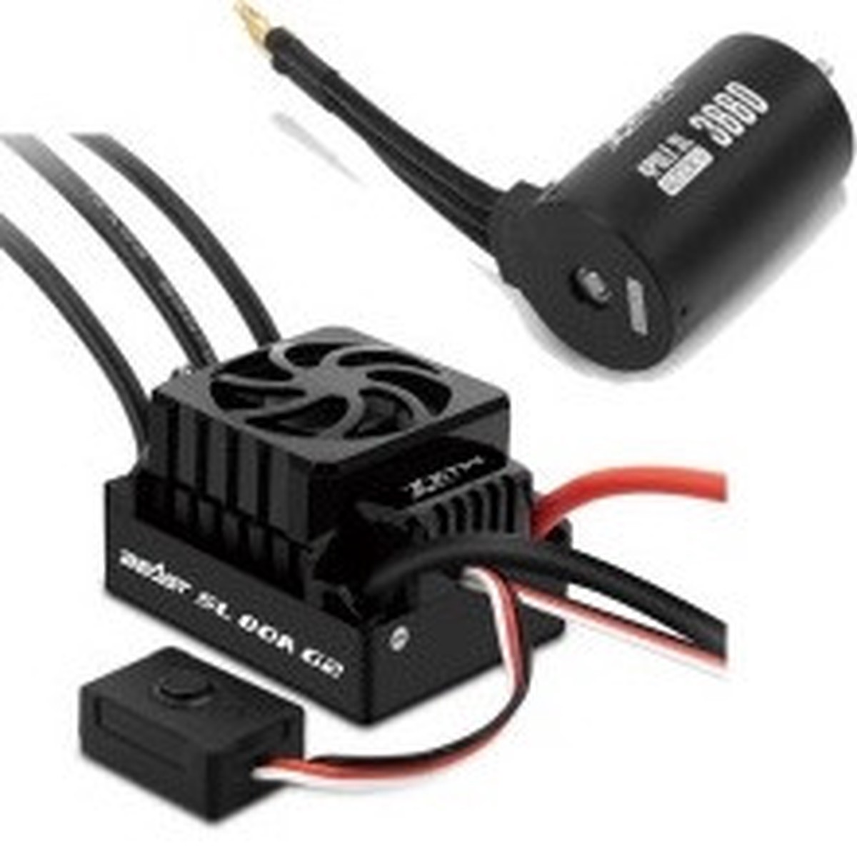 ZTW Brushless Beast Motor ESC Combo SL 80A 3S G2 EC3 Plug With 4P SL 550 3200KV 5mm shaft Motor fits Arrma Gorgon Mega 4x4